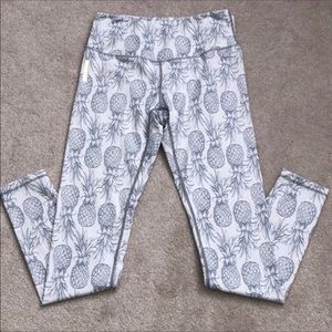 Pineapple compression workout gym leggings